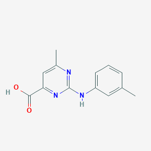molecular formula C13H13N3O2 B5558227 6-methyl-2-[(3-methylphenyl)amino]-4-pyrimidinecarboxylic acid 