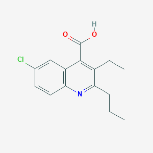 molecular formula C15H16ClNO2 B5558240 6-氯-3-乙基-2-丙基-4-喹啉甲酸 