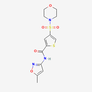 molecular formula C13H15N3O5S2 B5558289 N-(5-methyl-3-isoxazolyl)-4-(4-morpholinylsulfonyl)-2-thiophenecarboxamide 