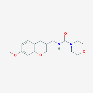 molecular formula C16H22N2O4 B5558297 N-[(7-甲氧基-3,4-二氢-2H-色烯-3-基)甲基]吗啉-4-甲酰胺 