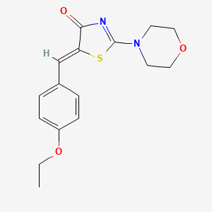 molecular formula C16H18N2O3S B5558313 5-(4-ethoxybenzylidene)-2-(4-morpholinyl)-1,3-thiazol-4(5H)-one 