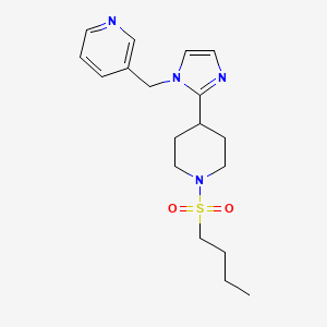 molecular formula C18H26N4O2S B5558351 3-({2-[1-(butylsulfonyl)-4-piperidinyl]-1H-imidazol-1-yl}methyl)pyridine 