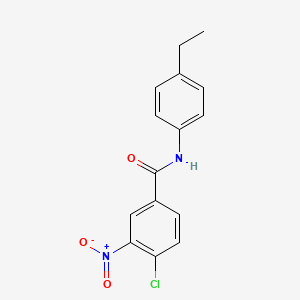 molecular formula C15H13ClN2O3 B5558372 4-chloro-N-(4-ethylphenyl)-3-nitrobenzamide 