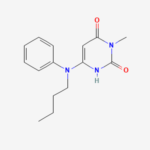 molecular formula C15H19N3O2 B5558376 6-[butyl(phenyl)amino]-3-methyl-2,4(1H,3H)-pyrimidinedione CAS No. 58668-99-8