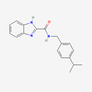 molecular formula C18H19N3O B5558405 N-(4-异丙基苄基)-1H-苯并咪唑-2-甲酰胺 