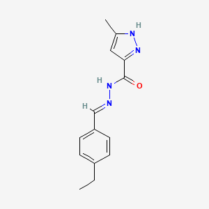 molecular formula C14H16N4O B5558430 N'-(4-ethylbenzylidene)-3-methyl-1H-pyrazole-5-carbohydrazide 