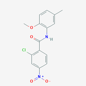 molecular formula C15H13ClN2O4 B5558448 2-chloro-N-(2-methoxy-5-methylphenyl)-4-nitrobenzamide 