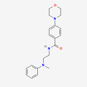 molecular formula C20H25N3O2 B5558492 N-{2-[甲基(苯基)氨基]乙基}-4-(4-吗啉基)苯甲酰胺 