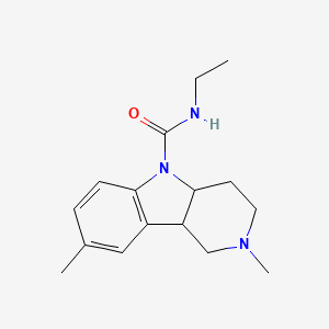 molecular formula C16H23N3O B5558496 N-ethyl-2,8-dimethyl-1,2,3,4,4a,9b-hexahydro-5H-pyrido[4,3-b]indole-5-carboxamide 