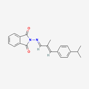 molecular formula C21H20N2O2 B5558510 2-{[3-(4-isopropylphenyl)-2-methyl-2-propen-1-ylidene]amino}-1H-isoindole-1,3(2H)-dione 
