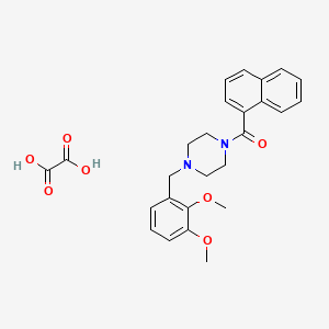 molecular formula C26H28N2O7 B5558537 1-(2,3-dimethoxybenzyl)-4-(1-naphthoyl)piperazine oxalate 