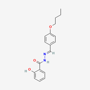 molecular formula C18H20N2O3 B5558559 N'-(4-butoxybenzylidene)-2-hydroxybenzohydrazide 