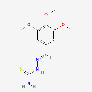 molecular formula C11H15N3O3S B5558602 3,4,5-三甲氧基苯甲醛缩氨基硫脲 CAS No. 22043-16-9