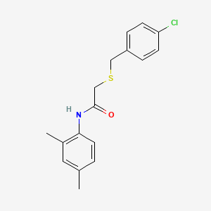 molecular formula C17H18ClNOS B5558652 2-[(4-chlorobenzyl)thio]-N-(2,4-dimethylphenyl)acetamide 