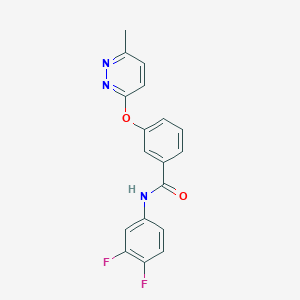 molecular formula C18H13F2N3O2 B5558658 N-(3,4-difluorophenyl)-3-[(6-methyl-3-pyridazinyl)oxy]benzamide 