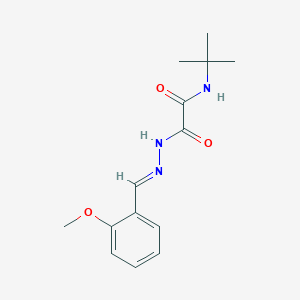 molecular formula C14H19N3O3 B5558812 N-(叔丁基)-2-[2-(2-甲氧基亚苄基)肼基]-2-氧代乙酰胺 