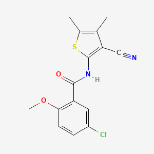 molecular formula C15H13ClN2O2S B5558824 5-chloro-N-(3-cyano-4,5-dimethyl-2-thienyl)-2-methoxybenzamide 