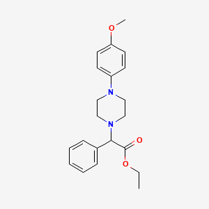 molecular formula C21H26N2O3 B5558847 乙酰[4-(4-甲氧苯基)-1-哌嗪基](苯基)乙酯 