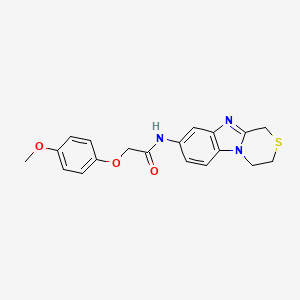 molecular formula C19H19N3O3S B5558877 N-(3,4-dihydro-1H-[1,4]thiazino[4,3-a]benzimidazol-8-yl)-2-(4-methoxyphenoxy)acetamide 