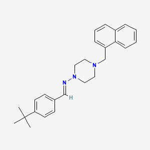 molecular formula C26H31N3 B5558907 N-(4-叔丁基亚苄基)-4-(1-萘甲基)-1-哌嗪胺 