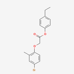 molecular formula C17H17BrO3 B5558935 4-ethylphenyl (4-bromo-2-methylphenoxy)acetate 