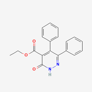 molecular formula C19H16N2O3 B5558957 ethyl 3-oxo-5,6-diphenyl-2,3-dihydro-4-pyridazinecarboxylate 