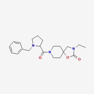 molecular formula C21H29N3O3 B5558958 8-(1-benzylprolyl)-3-ethyl-1-oxa-3,8-diazaspiro[4.5]decan-2-one 