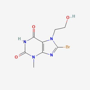 molecular formula C8H9BrN4O3 B5558982 8-溴-7-(2-羟乙基)-3-甲基-3,7-二氢-1H-嘌呤-2,6-二酮 