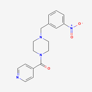 molecular formula C17H18N4O3 B5558996 1-异烟酰基-4-(3-硝基苄基)哌嗪 