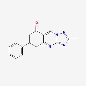 molecular formula C16H14N4O B5559005 2-甲基-6-苯基-6,7-二氢[1,2,4]三唑并[5,1-b]喹唑啉-8(5H)-酮 