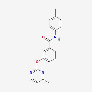 molecular formula C19H17N3O2 B5559037 N-(4-甲基苯基)-3-[(4-甲基-2-嘧啶基)氧基]苯甲酰胺 