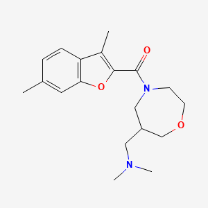 molecular formula C19H26N2O3 B5559060 ({4-[(3,6-dimethyl-1-benzofuran-2-yl)carbonyl]-1,4-oxazepan-6-yl}methyl)dimethylamine 
