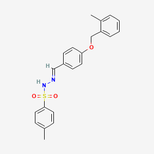 molecular formula C22H22N2O3S B5559082 4-methyl-N'-{4-[(2-methylbenzyl)oxy]benzylidene}benzenesulfonohydrazide 