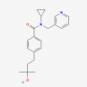 molecular formula C21H26N2O2 B5559153 N-cyclopropyl-4-(3-hydroxy-3-methylbutyl)-N-(3-pyridinylmethyl)benzamide 
