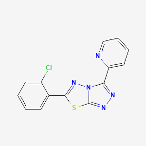 molecular formula C14H8ClN5S B5559161 6-(2-氯苯基)-3-(2-吡啶基)[1,2,4]三唑并[3,4-b][1,3,4]噻二唑 