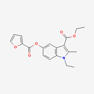molecular formula C19H19NO5 B5559182 ethyl 1-ethyl-5-(2-furoyloxy)-2-methyl-1H-indole-3-carboxylate 