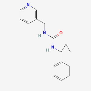 molecular formula C16H17N3O B5559187 N-(1-phenylcyclopropyl)-N'-(pyridin-3-ylmethyl)urea 