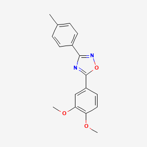 molecular formula C17H16N2O3 B5559200 5-(3,4-二甲氧基苯基)-3-(4-甲基苯基)-1,2,4-恶二唑 