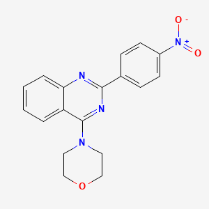 molecular formula C18H16N4O3 B5559203 4-(4-吗啉基)-2-(4-硝基苯基)喹唑啉 