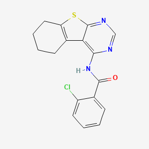 2-chloro-N-(5,6,7,8-tetrahydro[1]benzothieno[2,3-d]pyrimidin-4-yl)benzamide