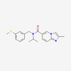 molecular formula C20H23N3OS B5559264 N-isopropyl-2-methyl-N-[3-(methylthio)benzyl]imidazo[1,2-a]pyridine-6-carboxamide 