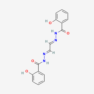 molecular formula C16H14N4O4 B5559275 N',N''-1,2-ethanediylidenebis(2-hydroxybenzohydrazide) 