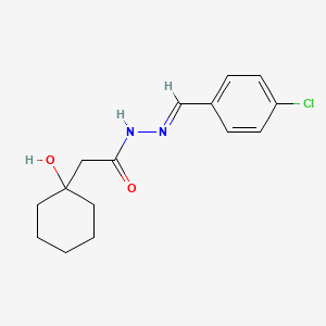 molecular formula C15H19ClN2O2 B5559300 N'-(4-氯亚苄基)-2-(1-羟基环己基)乙酰肼 