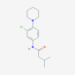 N-[3-chloro-4-(1-piperidinyl)phenyl]-3-methylbutanamide