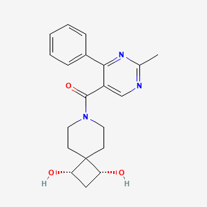 molecular formula C20H23N3O3 B5559316 (1R*,3S*)-7-[(2-methyl-4-phenylpyrimidin-5-yl)carbonyl]-7-azaspiro[3.5]nonane-1,3-diol 