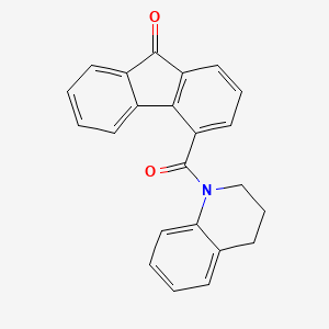 molecular formula C23H17NO2 B5559335 4-(3,4-dihydro-1(2H)-quinolinylcarbonyl)-9H-fluoren-9-one 