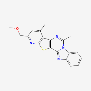 molecular formula C19H16N4OS B5559363 2-(甲氧基甲基)-4,6-二甲基吡啶并[3'',2'':4',5']噻吩并[3',2':4,5]嘧啶并[1,6-a]苯并咪唑 CAS No. 294876-54-3