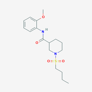 molecular formula C17H26N2O4S B5559384 1-(butylsulfonyl)-N-(2-methoxyphenyl)-3-piperidinecarboxamide 