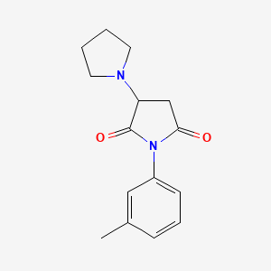 molecular formula C15H18N2O2 B5559409 1'-(3-methylphenyl)-1,3'-bipyrrolidine-2',5'-dione 