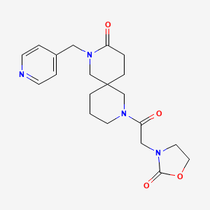 molecular formula C20H26N4O4 B5559416 8-[(2-oxo-1,3-oxazolidin-3-yl)acetyl]-2-(pyridin-4-ylmethyl)-2,8-diazaspiro[5.5]undecan-3-one 
